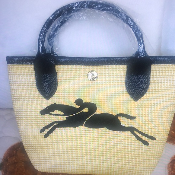 Longchamp Black and Yellow Tote Bag - Picture 4 of 13